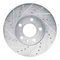 R1 10-24 Volkswagen TRANSportER (Mexico) Front Left Drilled & Slotted Silver Brake Rotor