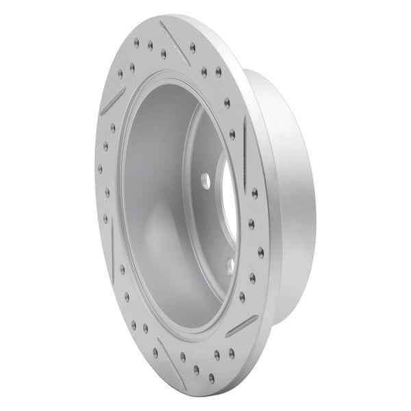 R1 07-17 Chrysler Sebring Rear Left Drilled & Slotted Geo-Carbon Rotor