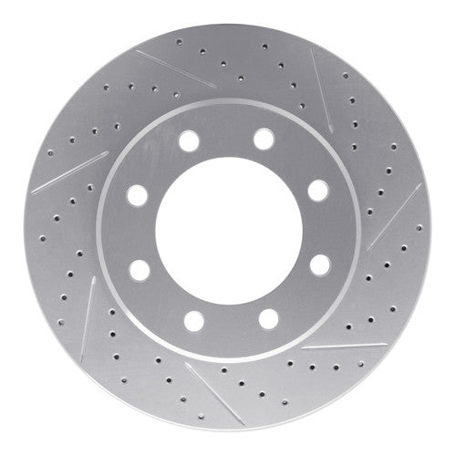 R1 19-25 Ram 3500 Rear Left Drilled & Slotted Geo-Carbon Rotor