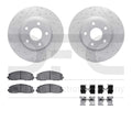 R1 12-25 Chrysler Grand CaraVan Front Drill/Slot Carbon Coated Rotor Set w/Optimum Pads
