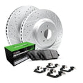 R1 09-24 Cadillac CTS Rear Drill/Slot Carbon Coated Rotor Set w/Perf Sport Pads