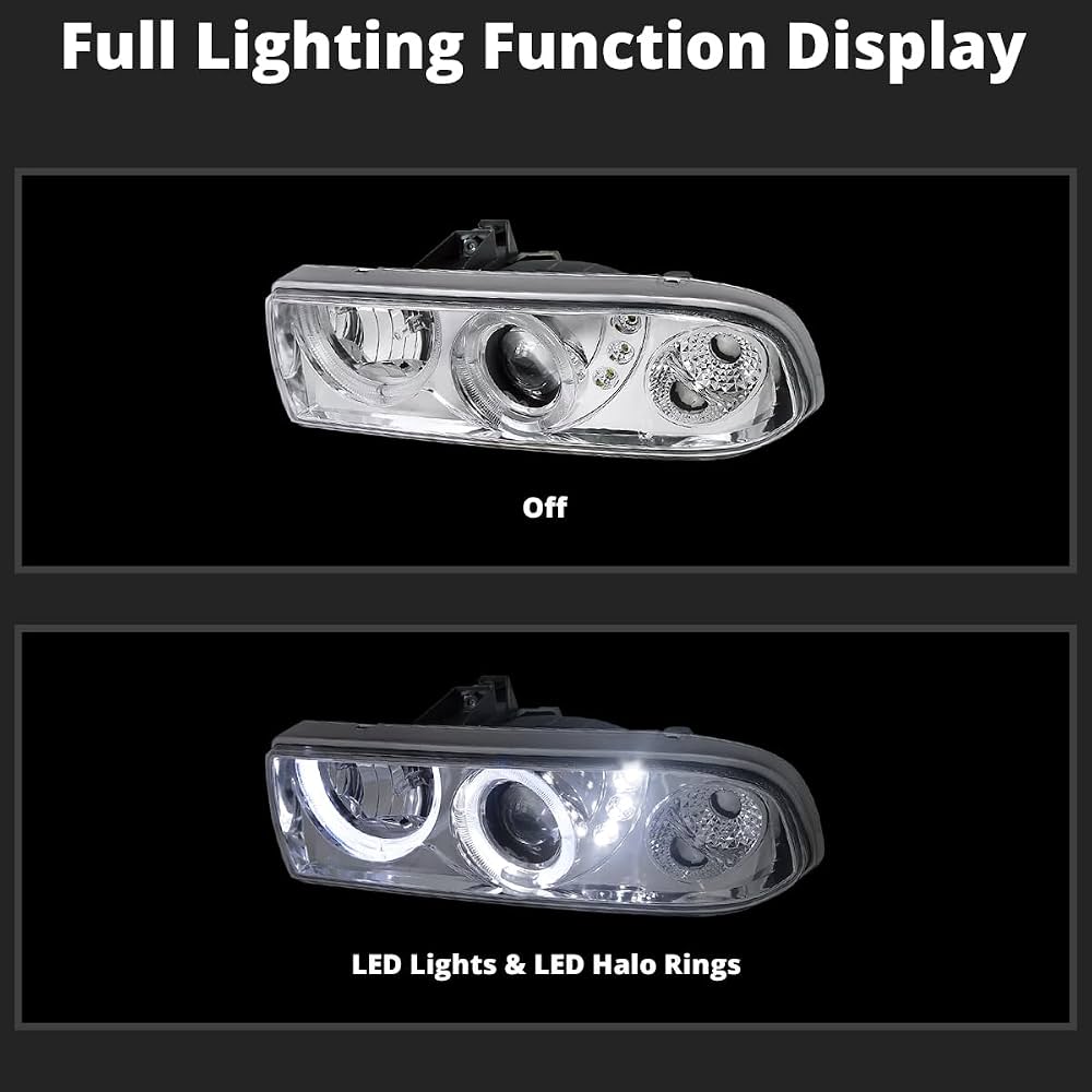 COMBO PROJECTOR HEADLIGHT CHROME WI