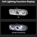 COMBO PROJECTOR HEADLIGHT CHROME WI