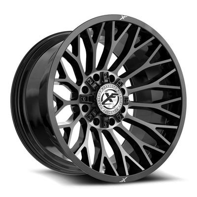 Vossen HF6-4 24x12 - 8x170 - ET-44 - Ultra Deep - 125.1 - Satin Black Wheel