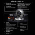 R1 03-06 Dodge Sprinter 2500 Front Drilled & Slotted Silver Brake Rotor Set w/Super Duty Pads