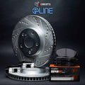 R1 05-23 Chrysler 300 Front Drilled & Slotted Silver Brake Rotor Set w/Super Duty Pads and Hardware