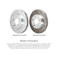 R1 11-19 Ford Explorer Front Drilled & Slotted Silver Brake Rotor Set w/Optimum OE Pads and Hardware
