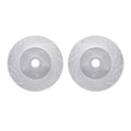 R1 68-70 Ford Fairlane Front Drilled & Slotted Silver Brake Rotor Set