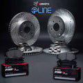 R1 20-25 Acura Integra Front & Rear Drill/Slot Silver Rotors w/Optimum Pads