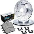 R1 14-23 Nissan Rogue Front Drill/Slot Silver Rotors w/Euro Ceramic Pads