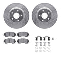 R1 14-23 Nissan Rogue Front Drill/Slot Silver Rotors w/Euro Ceramic Pads