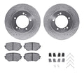 R1 99-08 Chevy Tracker Front Drill/Slot Silver Rotors w/Optimum Pads