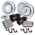 R1 15-20 Chevy Colorado Front & Rear Drill/Slot Silver Rotors w/Off-Road/Tow Pads