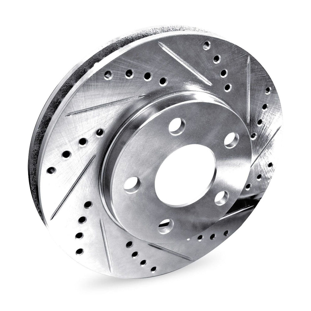 R1 15-15 Hyundai Sonata Front & Rear Drill/Slot Silver Rotors w/Ceramic Pads