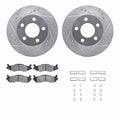 R1 82-89 American Motors Eagle Front Drill/Slot Silver Rotors w/Off-Road/Tow Pads