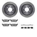 R1 15-17 Ford F-150 Rear Drilled & Slotted Silver Brake Rotor Set w/Ceramic Pads and Hardware