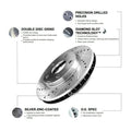 R1 08-17 Audi A4 Rear Drilled & Slotted Silver Brake Rotor Set w/Euro Ceramic Pads and Hardware