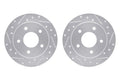 R1 86-92 Buick Riviera Rear Drilled & Slotted Silver Brake Rotor Set