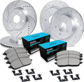 R1 15-20 Kia Sorento Front & Rear Drill/Slot Silver Rotors w/Ceramic Pads