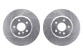 R1 10-19 BMW Alpina B6 xDrive Gran Coupe Rear Drilled & Slotted Silver Brake Rotor Set
