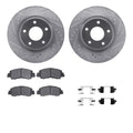R1 18-24 Mitsubishi Eclipse Cross Front Drill/Slot Silver Rotors w/Optimum Pads
