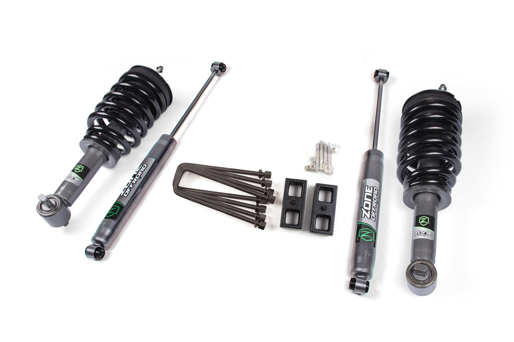 Zone Offroad 07-18 Chevy Silverado 1500/GMC Sierra 1500 4WD 3in Lift Kit w/ Nitro Shocks & Struts