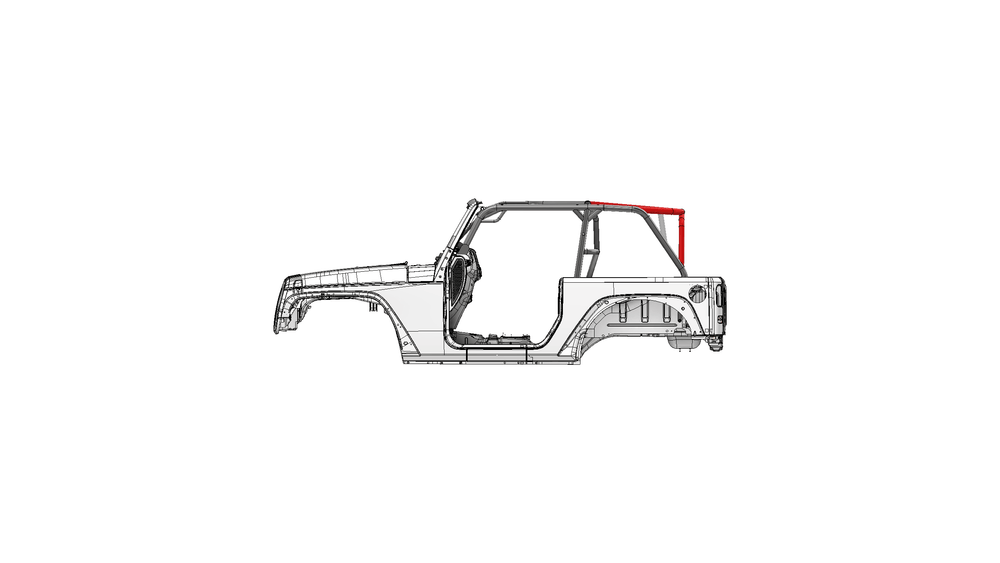 Motobilt Roll Cage System Fastback for Jeep Wrangler JK 2 Door MB3101
