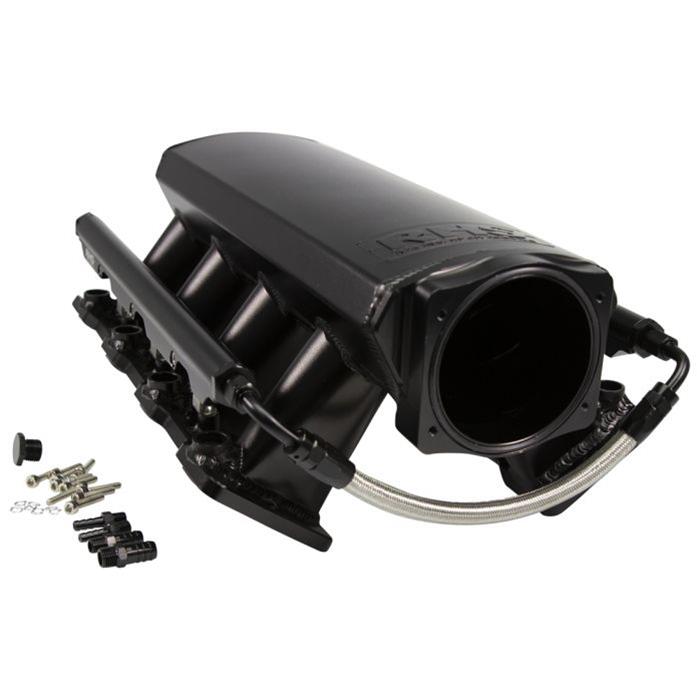 Fast Intake Manifold, Rhs Sheet Met Al, Ls Cathedral Port, Black W/ Fuel Rail Kit