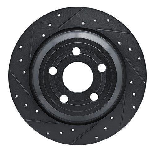 R1 22-25 Ford Maverick Rear Slotted Black Brake Rotor