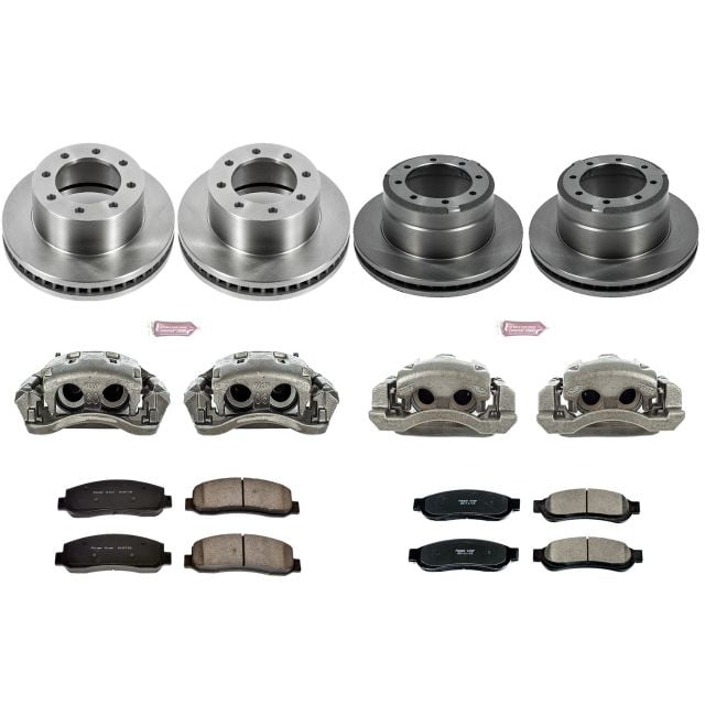 Power Stop 10-11 Ford F-350 Super Duty Autospecialty Kit w/ Calipers - Front and Rear