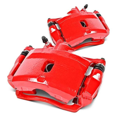 Power Stop 18-25 Jeep Wrangler Rear Red Caliper w/Bracket (Pair)