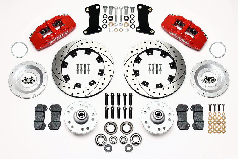Wilwood FNSL6R Front Hat Kit 14.00 Drill Red 2014-Up C7 Corvette 140-18532-DR