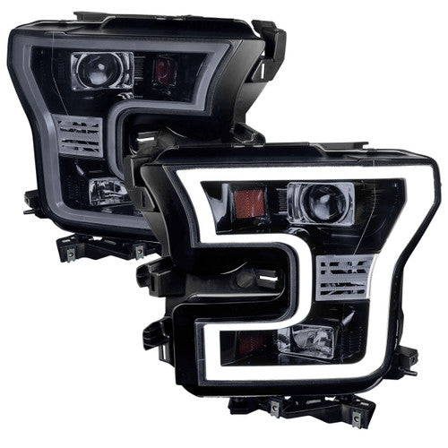 LED RIM PROJECTOR HEADLIGHTS GLOSSY