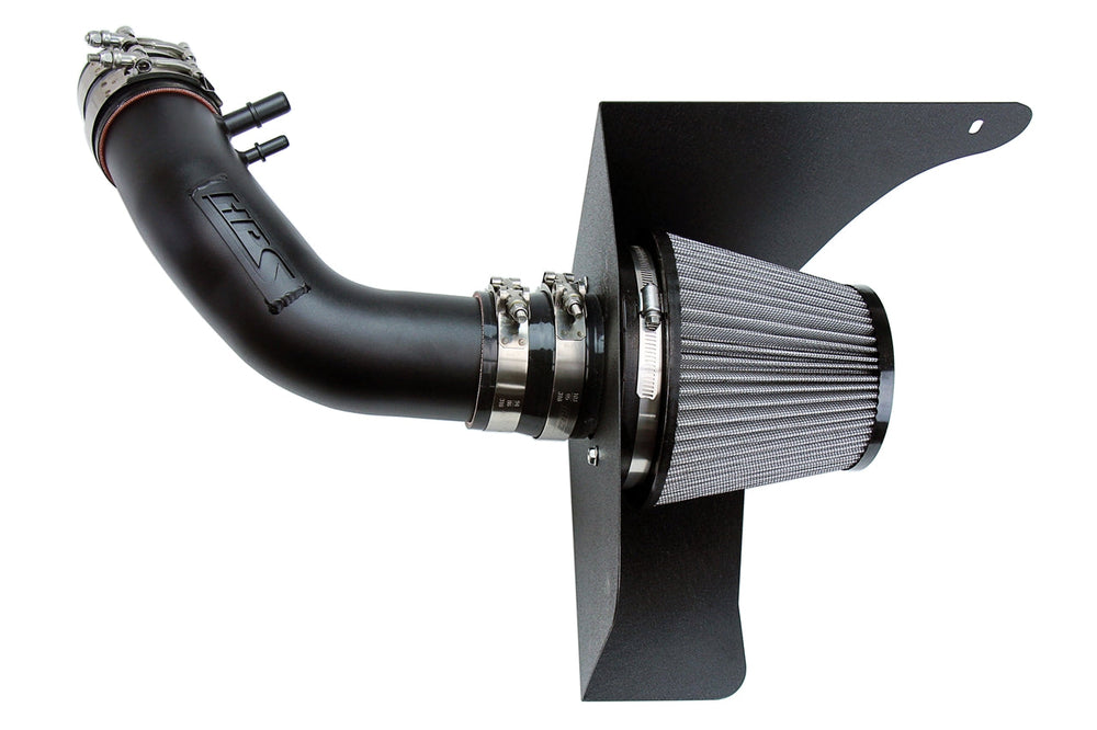HPS Performance Performance Cold Air Intake Kit 15-17 Ford Mustang 3.7L V6 Includes Heat Shield Black