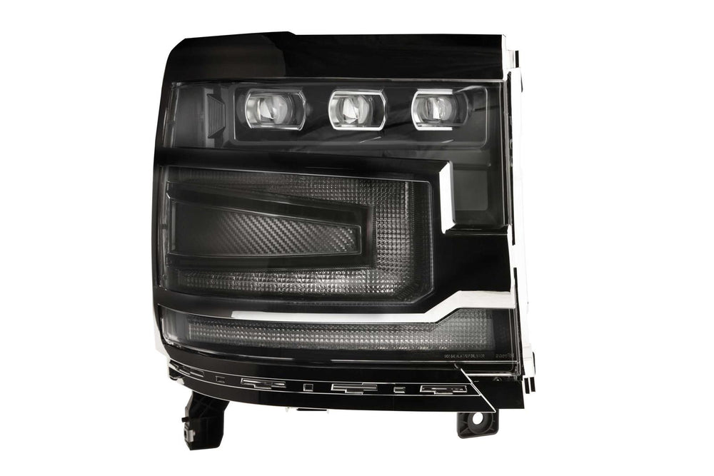 ~(1 lbs. 12X12X3)~ XB LED Heads: Chevrolet Silverado 1500 (16-18) Trim (Set / Black)