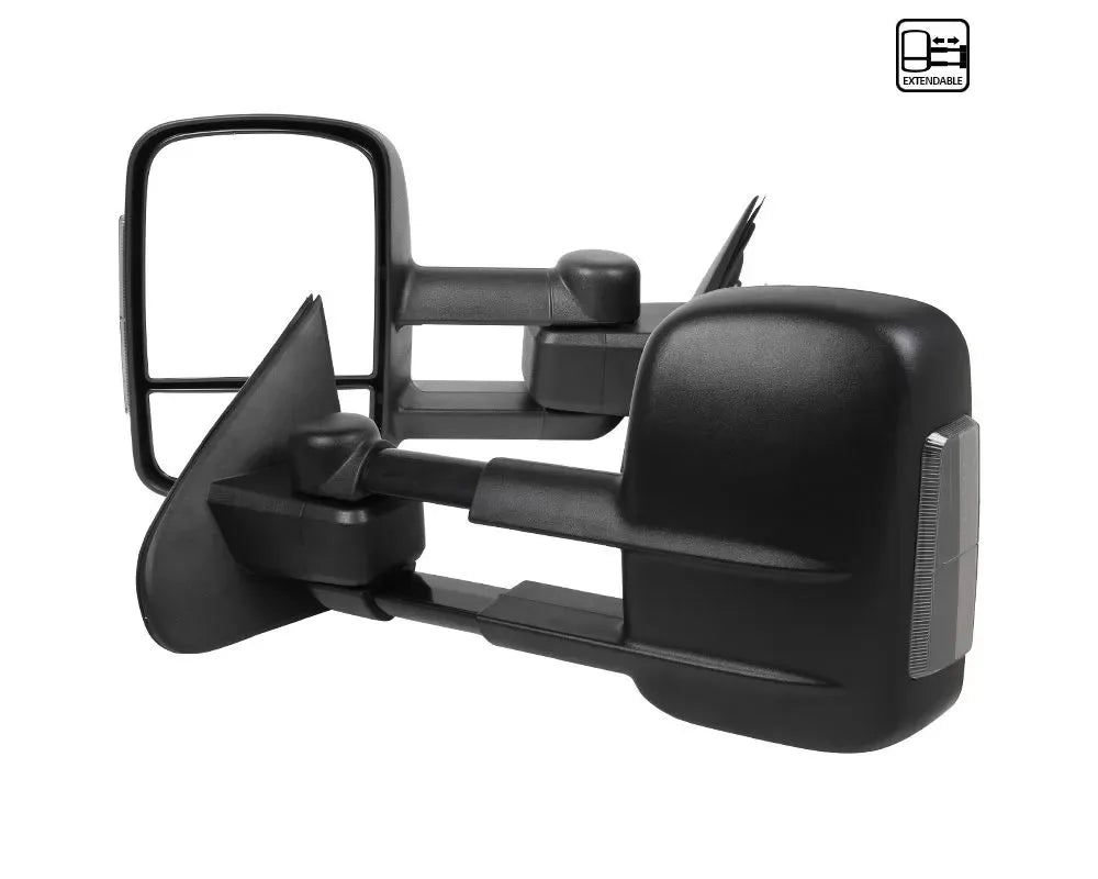 TOWING MIRRORS BLACK- MANUAL- FITS 1500