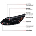 PROJECTOR HEADLIGHT - GLOSSY BLACK