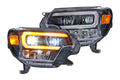 1215 TACOMA XB HYBRID LED HEADLIGHTS DRL VERSION PAIR AMBER