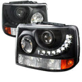 1 PC PROJECTOR HEADLIGHT - BLACK WI