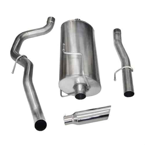 3.0 Inch Cat-Back Sport Single Side Exit Exhaust 4.0 Inch Slash Cut Polished Tip 10-13 Ram 2500 Mega