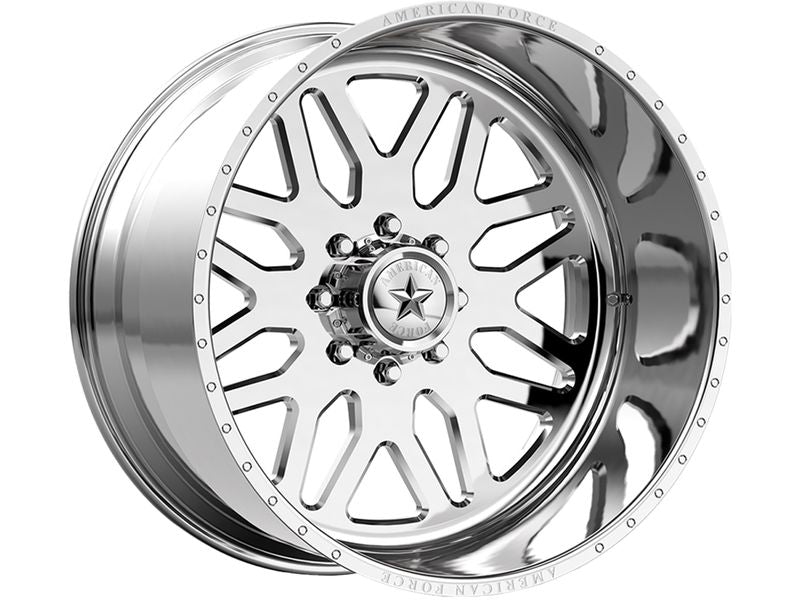 ~(70 lbs. 32X29X15)~ 1994-2018 DODGE RAM 2500 American Force 26x12 Trax SS 8x6.5 122mm Polished