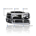 MATTE BLACK HOUSING CLEAR LENS WITH LED BAR