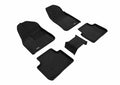 3D ELEGANT FLOOR MAT 2 ROW SET BLCK