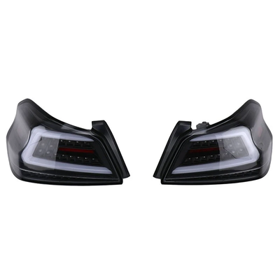 Spec-D Sequential Led Tail Lights Black Housing WithA Clear Lens -A White Led Bar Subaru Wrx 2015