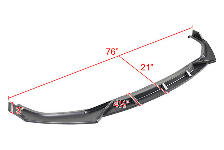 SEDAN FRONT BUMPER LIP - MATTE BLACK