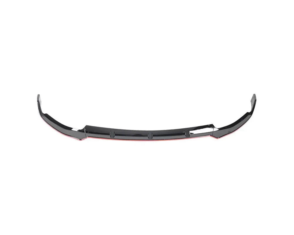 W205 FRONT BUMPER LIP GLOSSY BLACK WITH RED TRIM