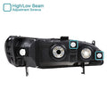 CRYSTAL HOUSING HEADLIGHTS BLACK