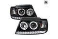 PROJECTOR HEADLIGHTS BLACK HOUSING CLEAR LENS