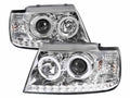 PROJECTOR HEADLIGHTS CHROME HOUSING CLEAR LENS