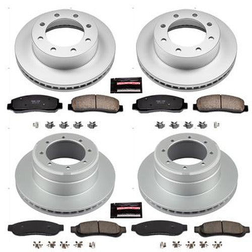 Power Stop 2011 Ford F-350 Super Duty Front & Rear Z2017 Coated Brake Kit